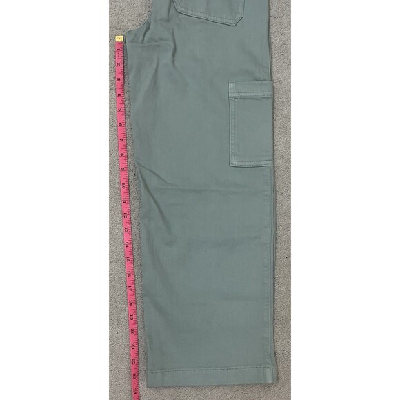 Abercrombie Kids High-Rise Girls11/12 Short Wide Leg Pants Light Green Adj Waist - Picture 7 of 9